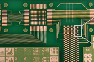 Board surface after solder resist patterning