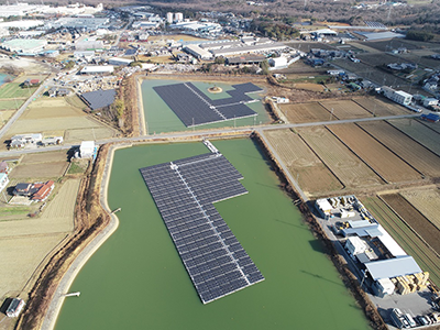 魚住池草谷池水上太陽光発電所